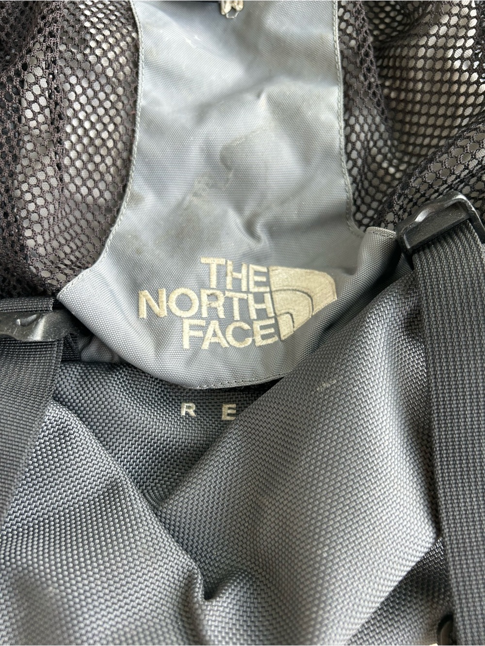 The North Face Gray and Black Backpack with Mesh Pockets - Picture 2 of 11